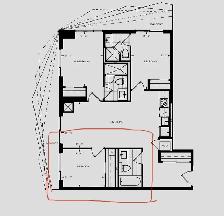 one bedroom private washroom next to Eaton Center