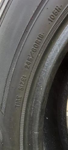 2 tires GOODYEAR 245/60/R18 all season. - Photo 4