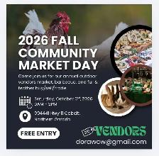 Fall Community Vendors Market and Fur & Feather