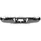 Gmc Pickup Gmc Sierra 2014 Bumper Rear Black Ptm Without Corner