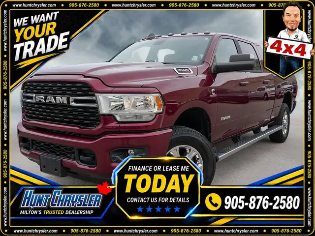 2022 RAM 3500 BIG HORN | 4X4 | CAM | AUTO | 6.7L DIESEL | NAVI