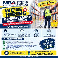 General Labour – Milton (Cleaning)
