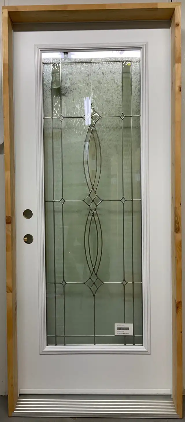 1450PSM Porte d’acier 34″D Blanche Évangéline zinc 23×65
