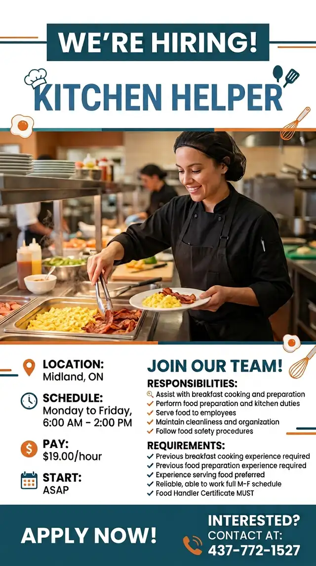 Hiring Kitchen Helper