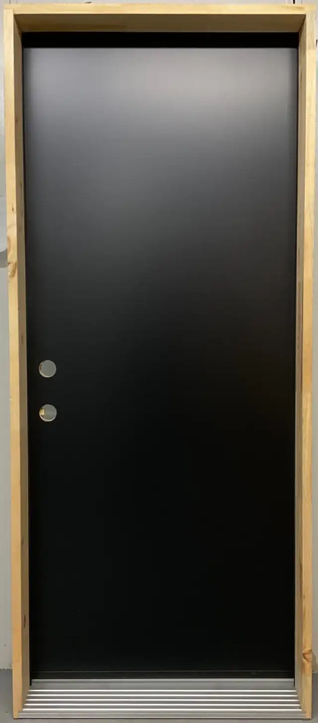 1454PSM Porte d’acier 34″D Noire Uni
