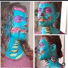Halloween Facepainting service, Face painting, glam skull paint - Photo 10