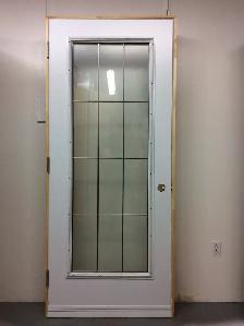 1186PA Porte d’acier 34″D Rainurées fleural  poc penture 21x65 - Photo 2