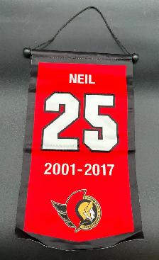 Signed NHL Ottawa Senators Chris Neil Retirement Banner - Photo 2