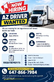 AZ Driver required