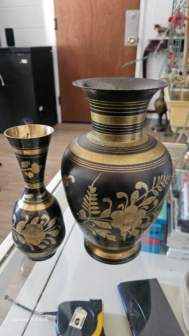 Vase en laiton/brass vintage