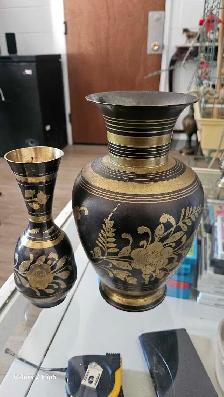 Vase en laiton/brass vintage