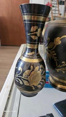 Vase en laiton/brass vintage - Photo 2