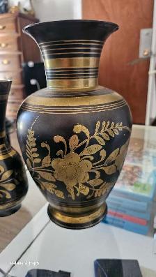 Vase en laiton/brass vintage - Photo 3