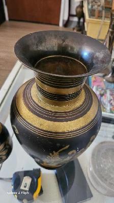 Vase en laiton/brass vintage - Photo 5