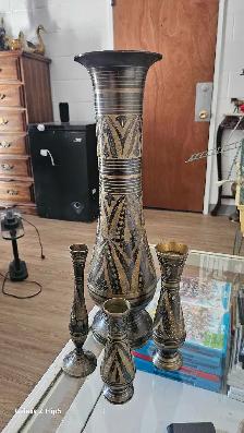 Lot de Vases en Brass/laiton vintage
