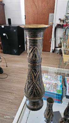 Lot de Vases en Brass/laiton vintage - Photo 7