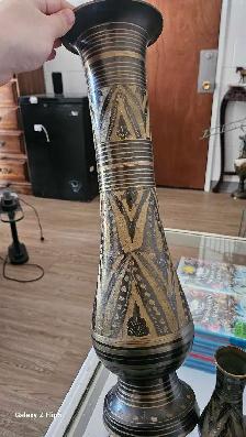 Lot de Vases en Brass/laiton vintage - Photo 8