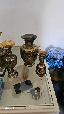 Lot de Vases en Brass/laiton vintage - Photo 10
