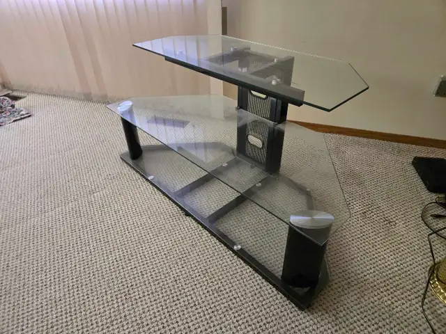 TV Stand - 2 level glass stand