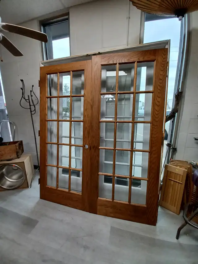 Prehung Double French Door- Oak