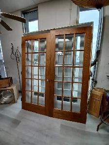 Prehung Double French Door- Oak