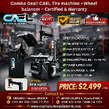 Combo Deal! New CAEL Tire machine  Wheel balancer –Certified &Wa