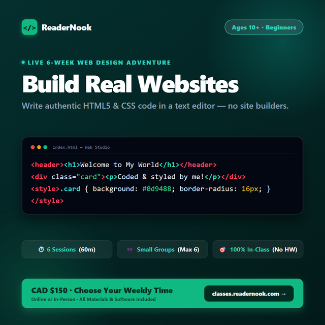 Build Your First Website - Classes in Kanata/Stittsville