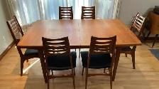 Mid century TEAK TECK Ensemble salle à manger TRÈS GRANDE table - Photo 8