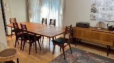 Mid century TEAK TECK Ensemble salle à manger TRÈS GRANDE table - Photo 9