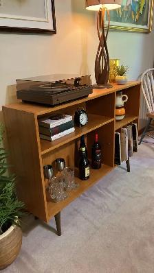 Mid century. TEAK TECK. Vinyl records bahut, bar, bookcase, side - Photo 2