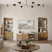 Brown Mid-Century Modern Rope TV Stand - Photo 7
