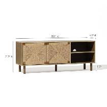 Brown Mid-Century Modern Rope TV Stand - Photo 8