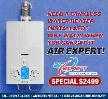 WATER HEATER WATER HEATER TANKLESS WATER HEATER INSTALLED