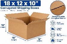 18x12x10 Cardboard Pack Mailing Shipping Corrugated Boxe-32 ECT