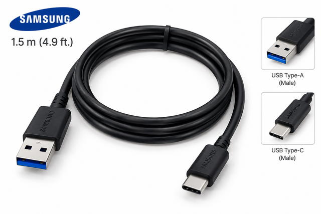 NEW Samsung 1.5m USB-A to USB-C Cable 4.9ft Fast  Data Cable