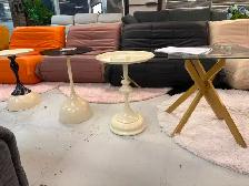 Brand New Round Acrylic Top Side Table Metal Base Special $59 - Photo 2