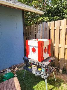 canadian flag planter box