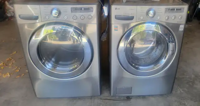LG Front-Load Washer & Steam Dryer Set – $500