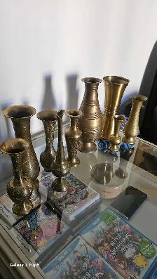 Lot de Vases en brass/laiton vintage