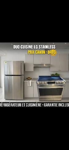 ⭐️DUO CUISINE STAINLESS LG IMPECCABLE À JUSTE 849$