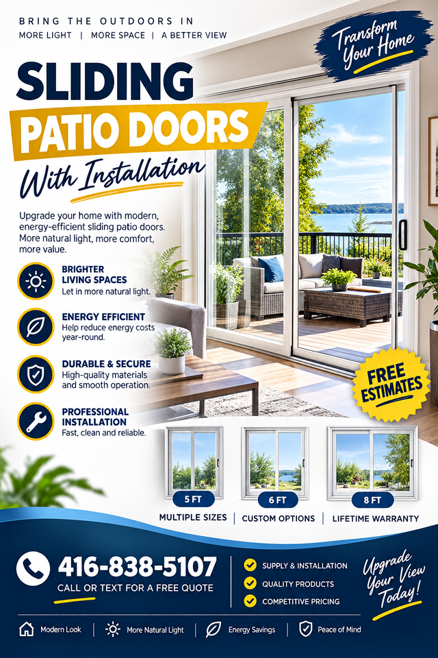 Sliding Patio Doors Installed by Professionals