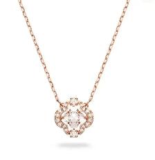 Swarvoski Una necklace, clover, white, 18k rose gold finish - Photo 2