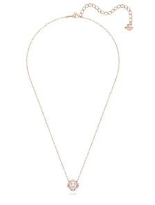 Swarvoski Una necklace, clover, white, 18k rose gold finish - Photo 3
