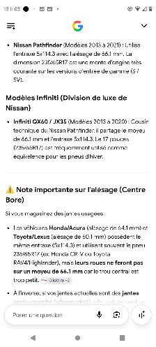 235-65R17x4 pneus hiver sur jantes Nissan Rogue 2023. - Photo 8