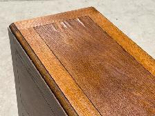 Antique Oak Wood Drop-Leaf Gate-Leg Table  (w Storage Drawers) - Photo 5