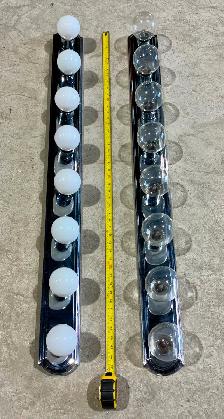 Chrome-Plated Vanity Light Fixtures (w Glass Globe Shades) - Photo 4