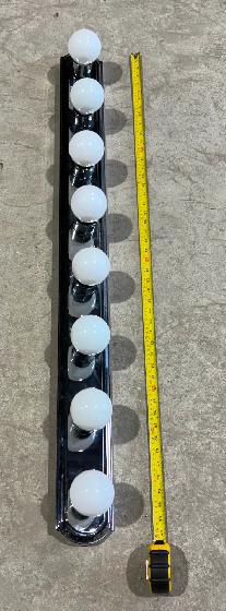 Chrome-Plated Vanity Light Fixtures (w Glass Globe Shades) - Photo 5