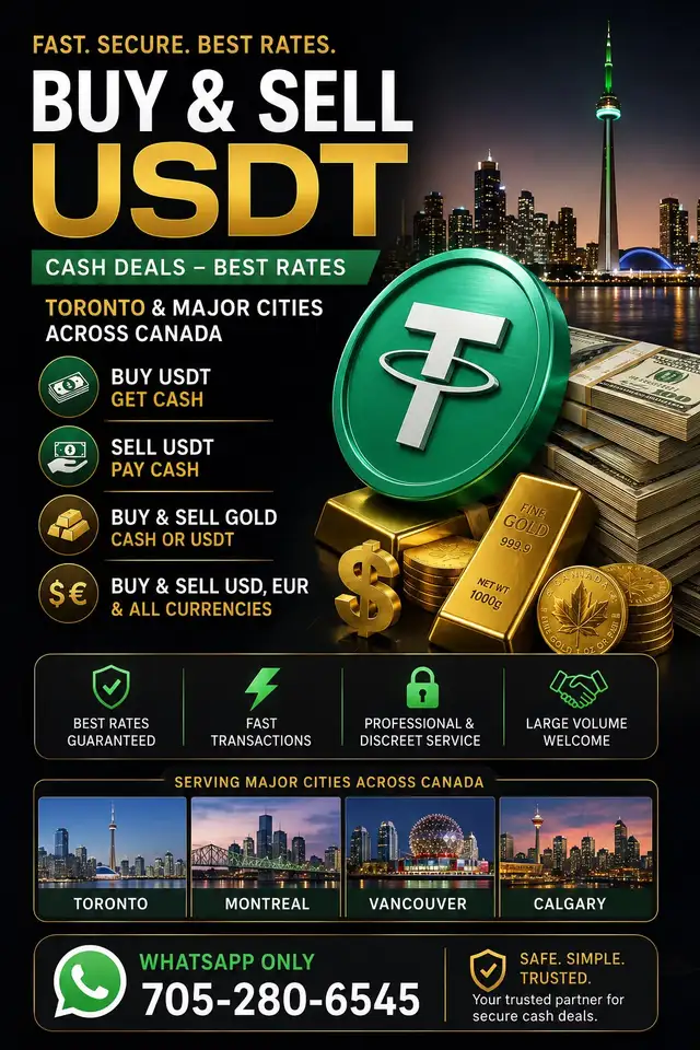 USDT Trading Toronto | Buy, Sell & Swap | Cash Deals