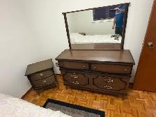 Free delivery used Vintage Dresser with Mirror and Nightstand - Photo 10