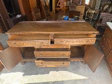Free delivery Antique Style oak Wood Sideboard Buffet
